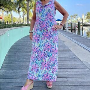 chinese dress ladies Lulu B Pink Chic Midi Shift Maxi Dress Xs